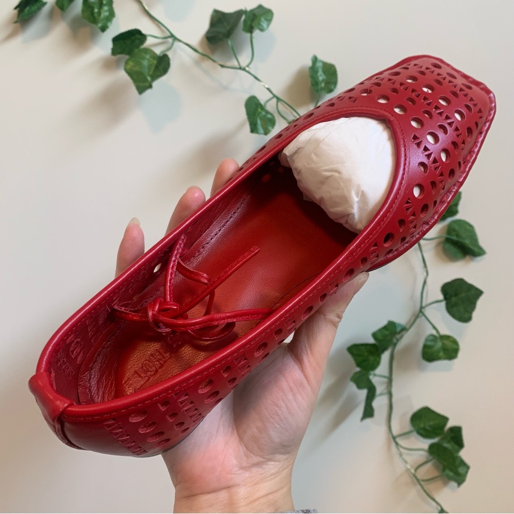 ALOHAS Sway Slit Leather Ballet Flats - Picture 7 of 9